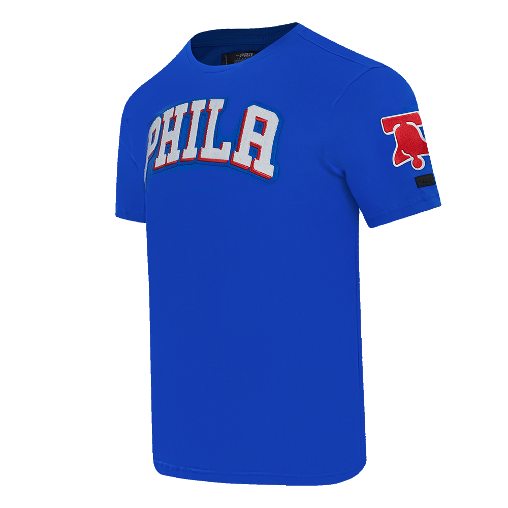 NBA PHILADELPHIA 76ERS CLASSIC CHENILLE MEN'S TEE (ROYAL BLUE)