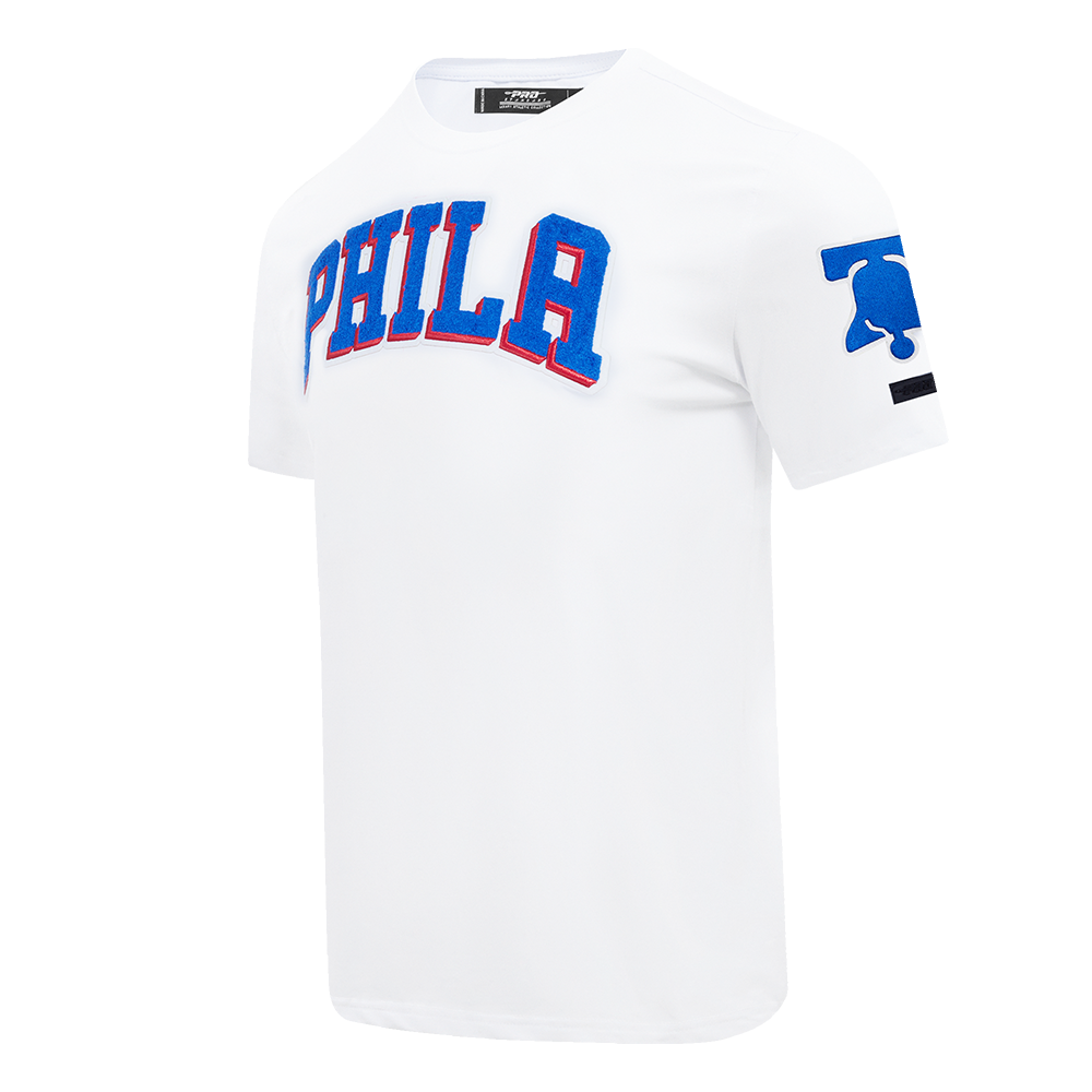 NBA PHILADELPHIA 76ERS CLASSIC CHENILLE MEN'S   TEE (WHITE)