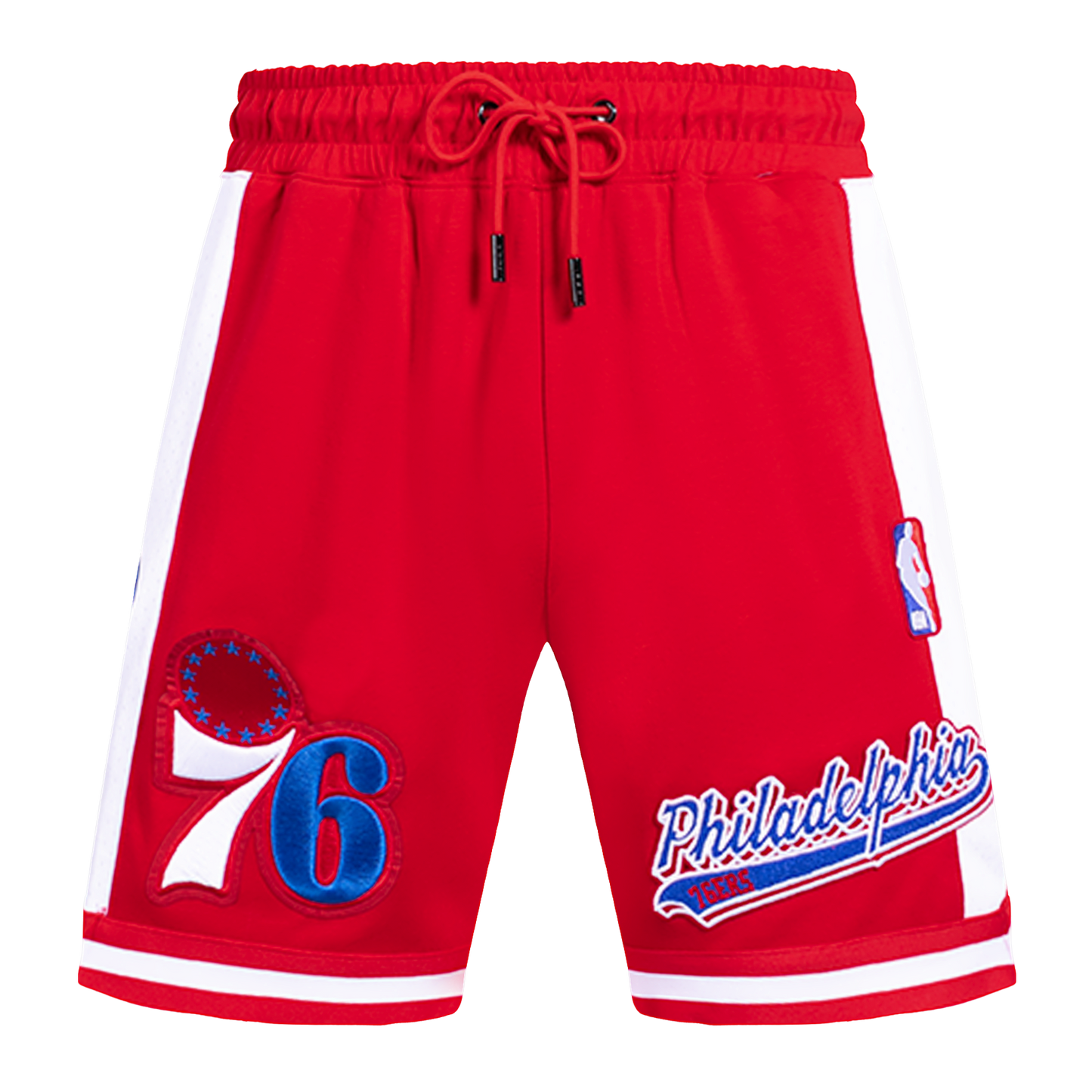 NBA PHILADELPHIA 76ers SCRIPT TAIL MEN'S DOUBLE KNIT 2.0 SHORT (RED)