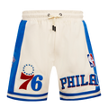 NBA PHILADELPHIA 76ERS RETRO CLASSIC SHORT 2.0 POUR HOMME (COQUILLE D'ŒUF/BLEU ROYAL)