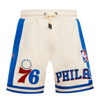 NBA PHILADELPHIA 76ERS RETRO CLASSIC SHORT 2.0 POUR HOMME (COQUILLE D'ŒUF/BLEU ROYAL)