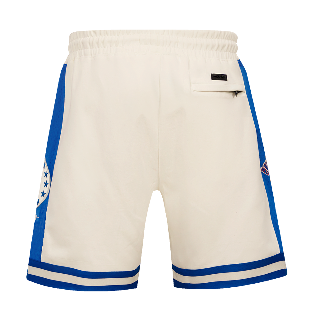 NBA PHILADELPHIA 76ERS RETRO CLASSIC SHORT 2.0 POUR HOMME (COQUILLE D'ŒUF/BLEU ROYAL)