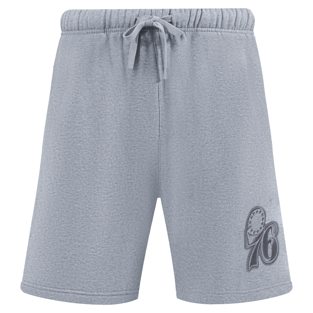 NBA PHILADELPHIA 76ERS NEUTRAL SHORT EN MOLLETON POUR HOMME (GRIS CHINÉ FONCÉ)