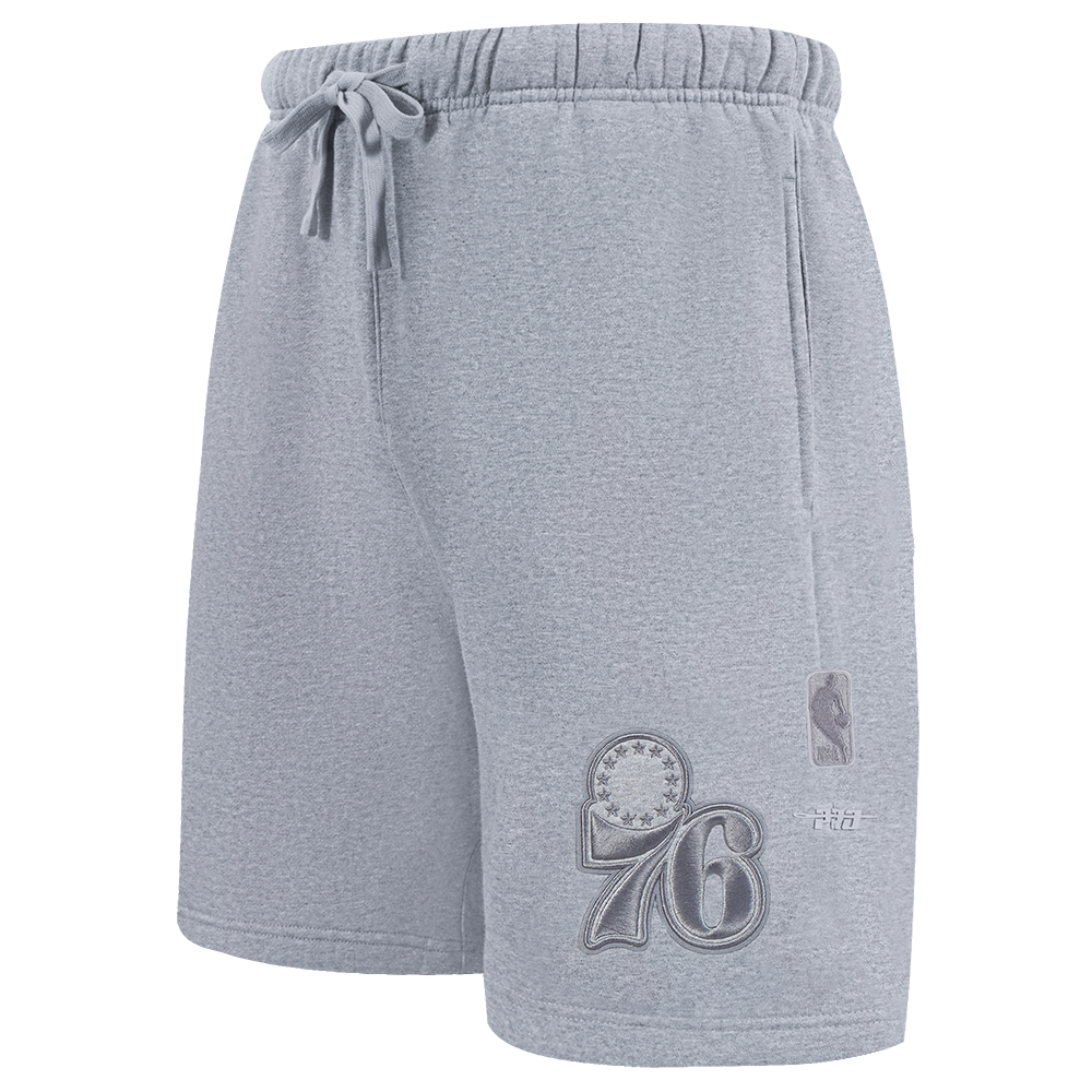 NBA PHILADELPHIA 76ERS NEUTRAL SHORT EN MOLLETON POUR HOMME (GRIS CHINÉ FONCÉ)