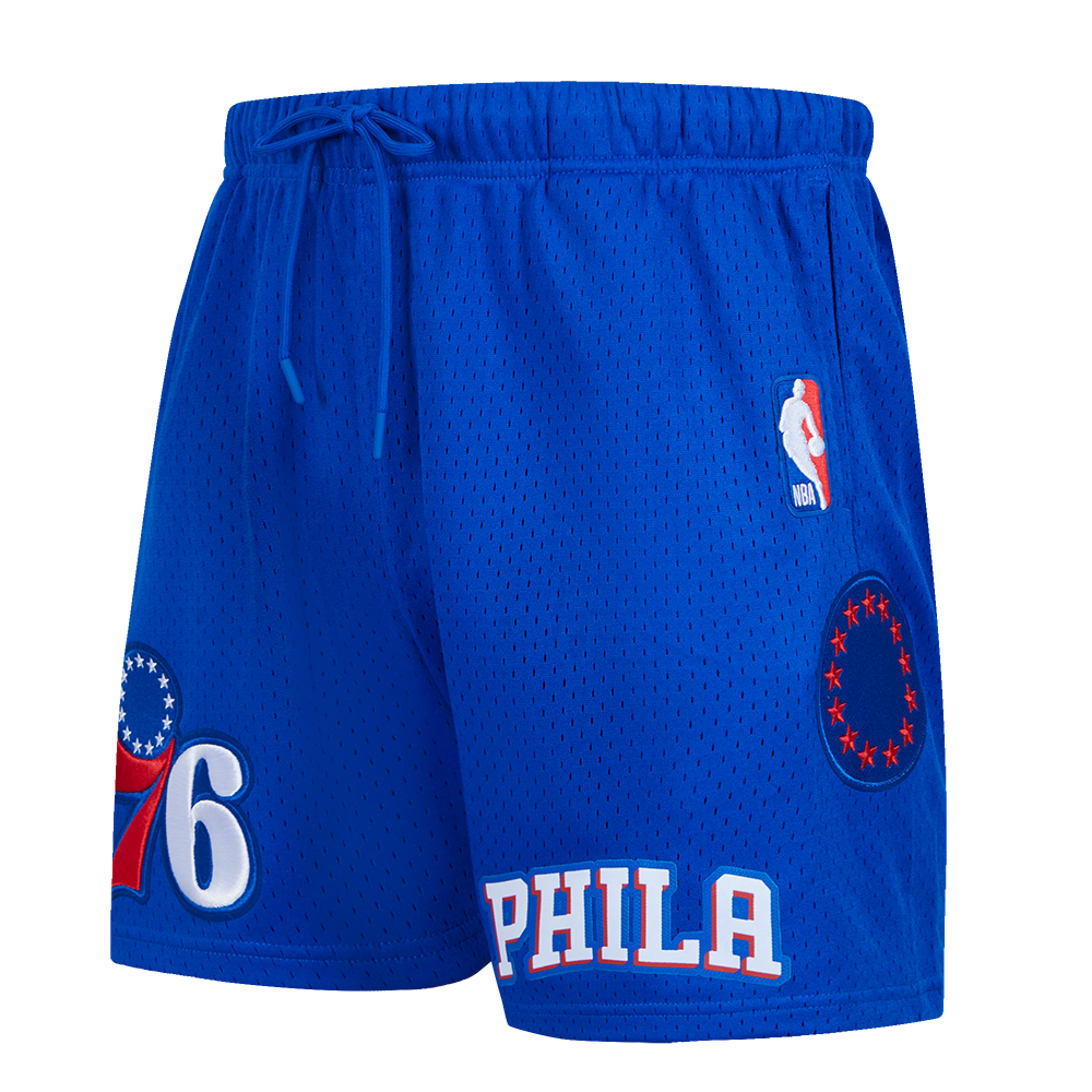 NBA PHILADELPHIA 76ERS CLASSIC MESH SHORT POUR HOMME (BLEU ROYAL)