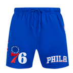 NBA PHILADELPHIA 76ERS CLASSIC MESH SHORT POUR HOMME (BLEU ROYAL)