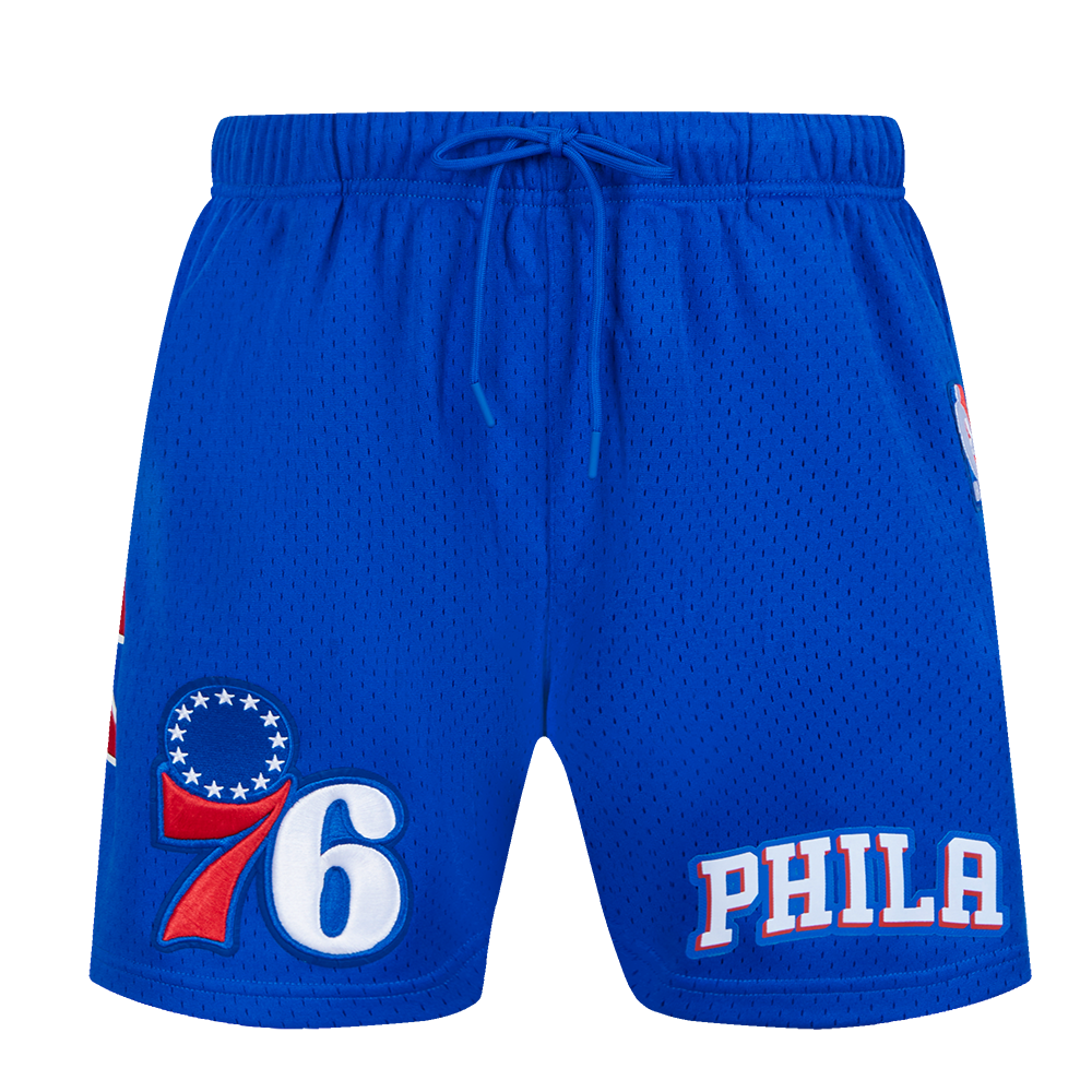 NBA PHILADELPHIA 76ERS CLASSIC MESH SHORT POUR HOMME (BLEU ROYAL)
