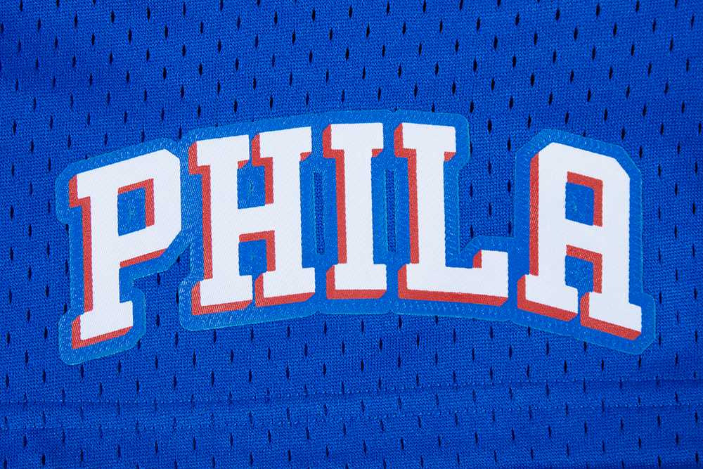 NBA PHILADELPHIA 76ERS CLASSIC MESH SHORT POUR HOMME (BLEU ROYAL)