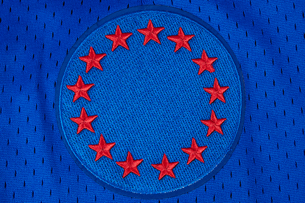 NBA PHILADELPHIA 76ERS CLASSIC MESH SHORT POUR HOMME (BLEU ROYAL)