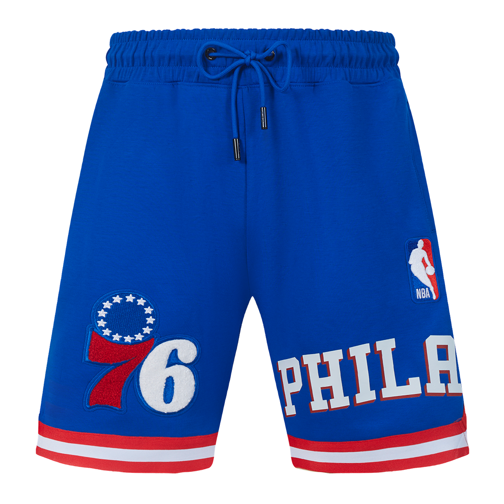 NBA PHILADELPHIA 76ERS CLASSIC CHENILLE MEN'S SHORT (ROYAL BLUE/RED)