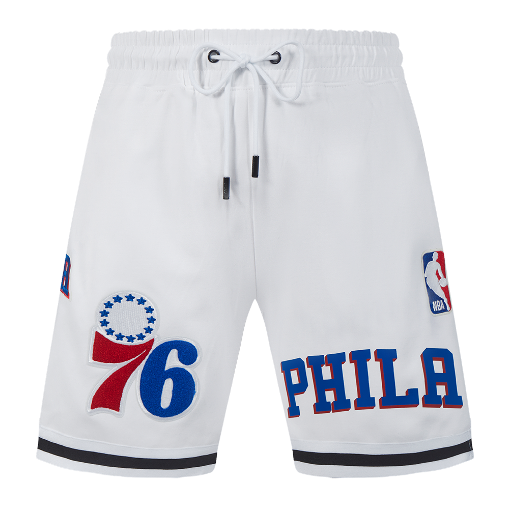 NBA PHILADELPHIA 76ERS CLASSIC CHENILLE MEN'S SHORT (WHITE/ROYAL BLUE)