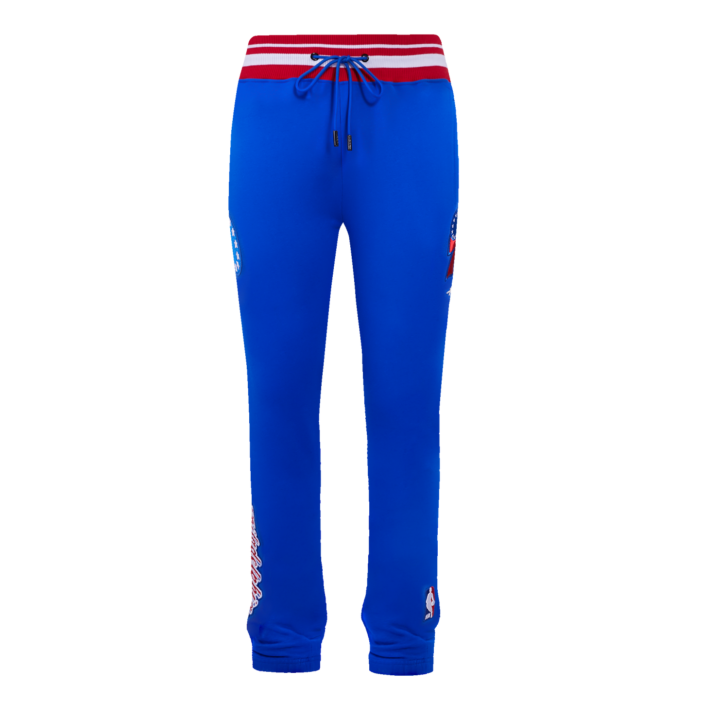 NBA PHILADELPHIA 76ers SCRIPT TAIL MEN'S RIB FLEECE SWEATPANT (ROYAL BLUE/RED)