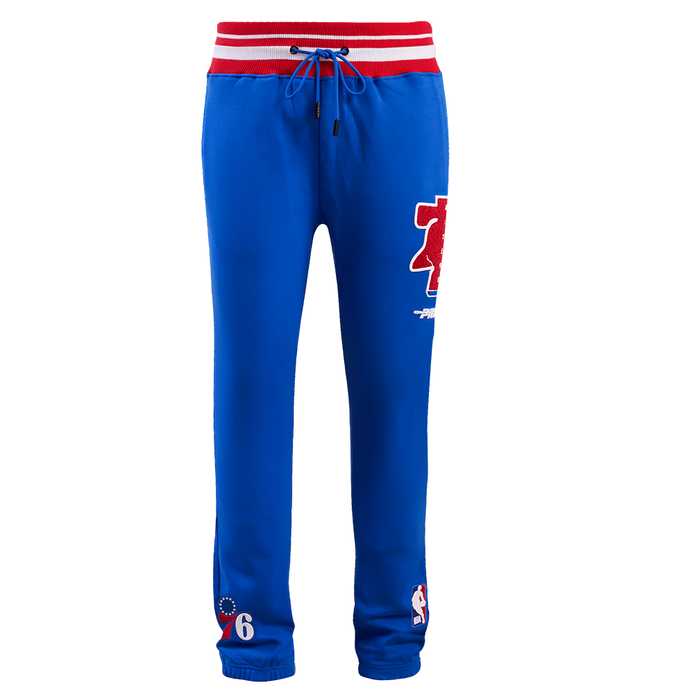 NBA PHILADELPHIA 76ERS MASHUP MEN'S RIB SWEATPANT (ROYAL BLUE/RED)