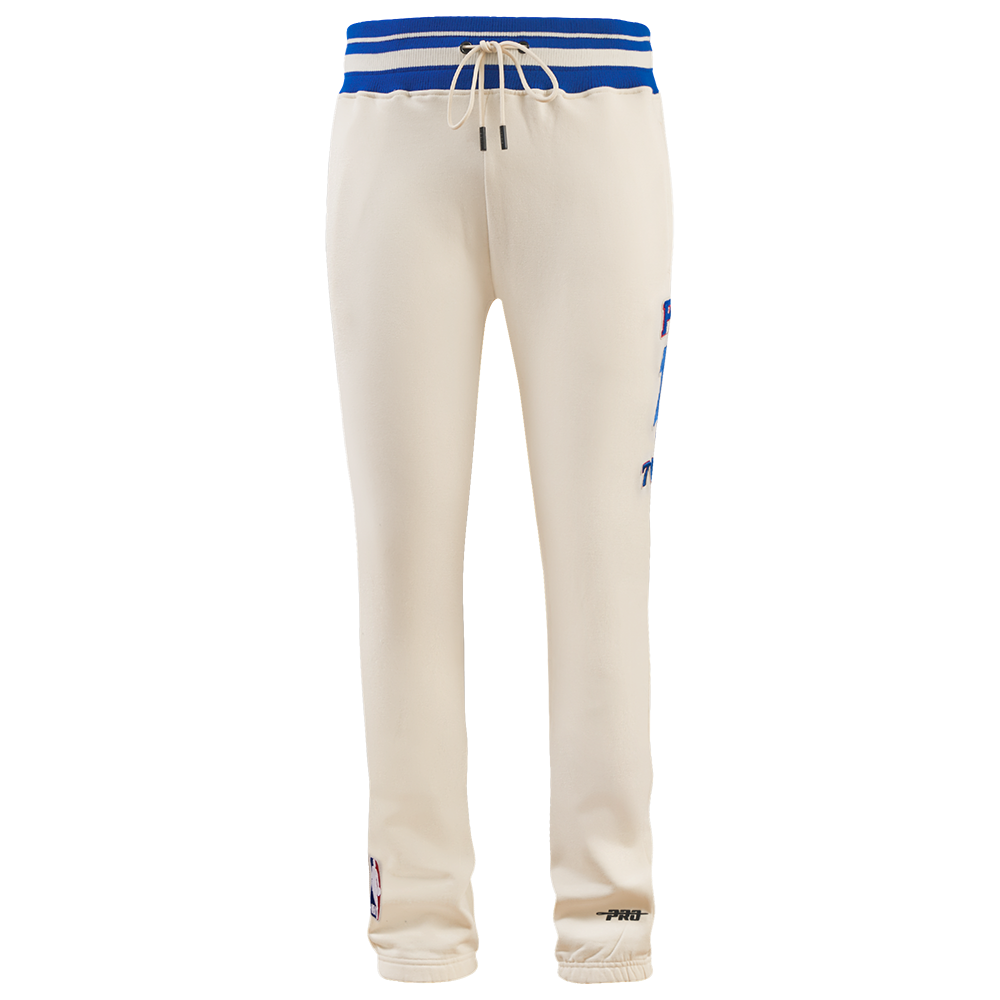 NBA PHILADELPHIA 76ERS RETRO CLASSIC MEN'S SWEATPANT (EGGSHELL/ ROYAL BLUE)