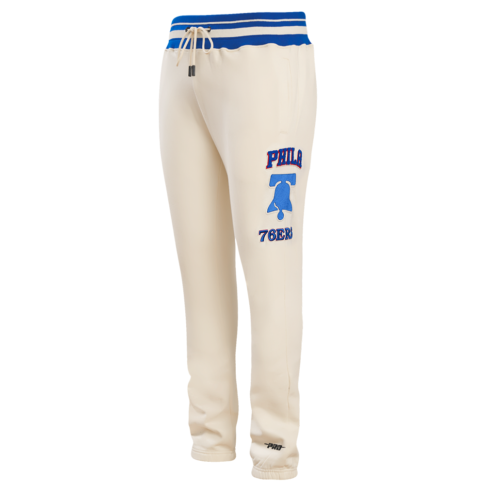 NBA PHILADELPHIA 76ERS RETRO CLASSIC MEN'S SWEATPANT (EGGSHELL/ ROYAL BLUE)