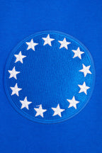 NBA PHILADELPHIA 76ERS SCRIPT TAIL CHANDAIL À CAPUCHON EN MOLLETON CÔTELÉ POUR HOMME (BLEU ROYAL/ROUGE)