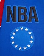 NBA PHILADELPHIA 76ERS MASHUP MEN'S RIB CREWNECK (ROYAL BLUE/RED)