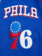 NBA PHILADELPHIA 76ERS MASHUP MEN'S RIB CREWNECK (ROYAL BLUE/RED)