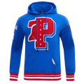 NBA PHILADELPHIA 76ERS MASHUP MEN'S RIB PULLOVER HOODIE (ROYAL BLUE/RED)