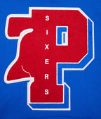 NBA PHILADELPHIA 76ERS MASHUP MEN'S RIB PULLOVER HOODIE (ROYAL BLUE/RED)