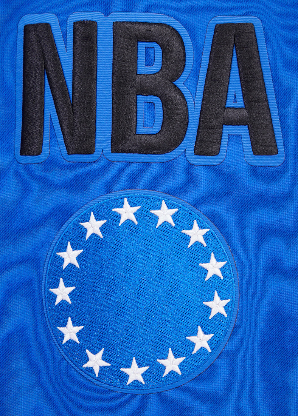 NBA PHILADELPHIA 76ERS MASHUP MEN'S RIB PULLOVER HOODIE (ROYAL BLUE/RED)