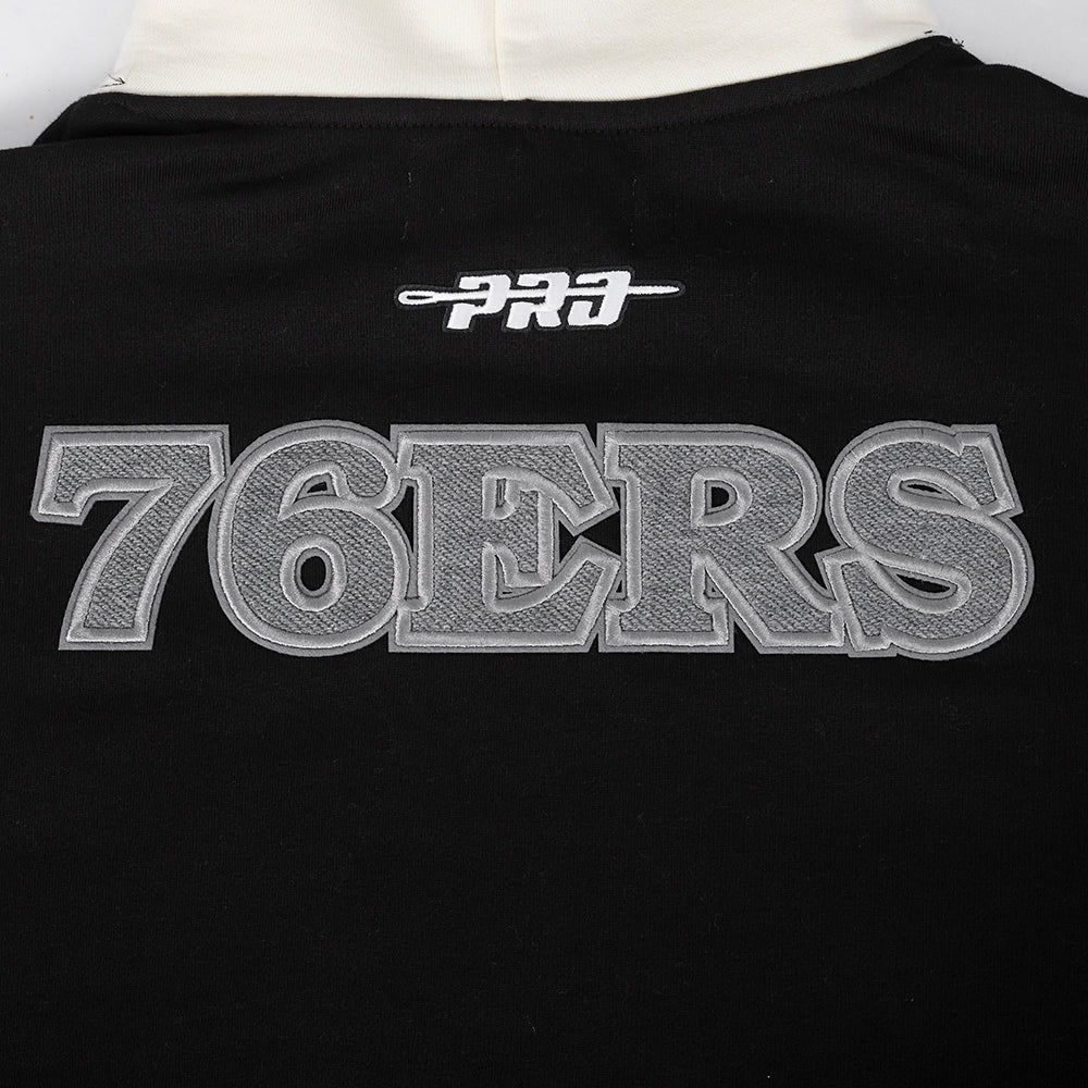 NBA PHILADELPHIA 76ERS REVERSE FRENCH TERRY CHANDAIL À CAPUCHON EN MOLLETON À BLOCS DE COULEUR POUR HOMME