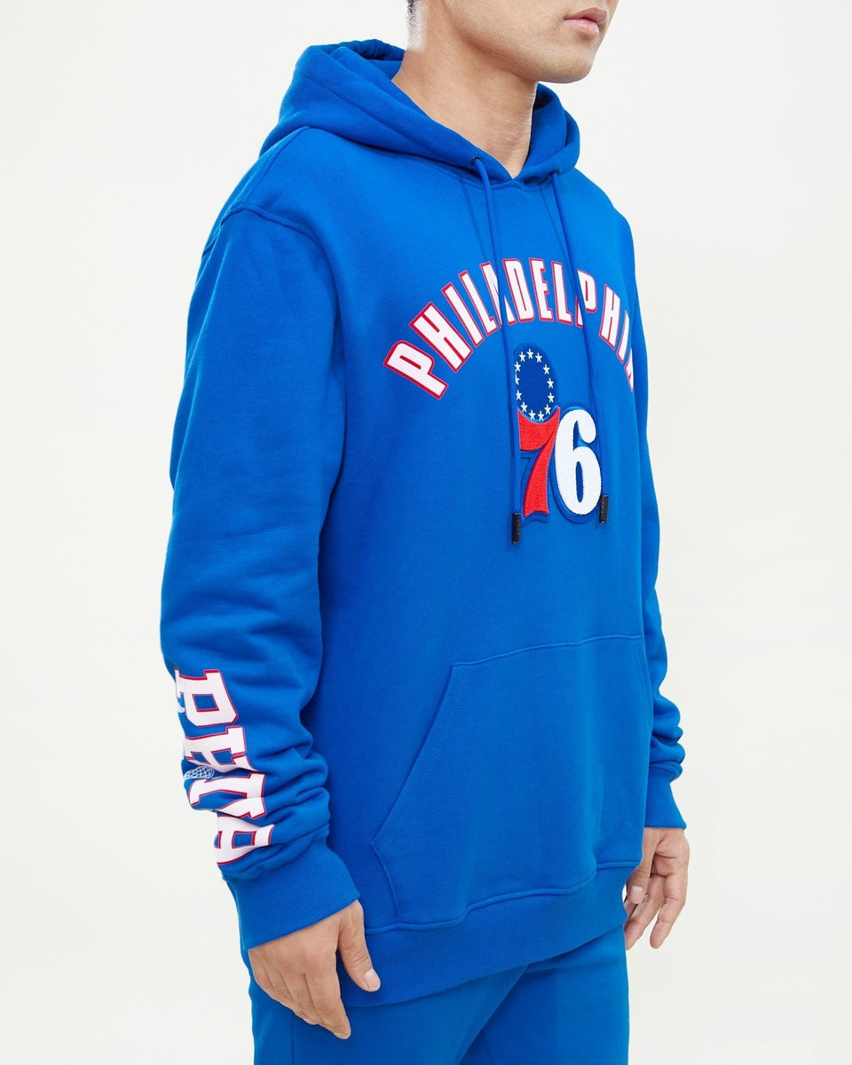 NBA PHILADELPHIA 76ERS CLASSIC MEN'S PULLOVER HOODIE (ROYAL BLUE)