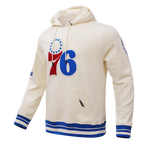 NBA PHILADELPHIA 76ERS RETRO CLASSIC CHANDAIL À CAPUCHON POUR HOMME (COQUILLE D'ŒUF/BLEU ROYAL)