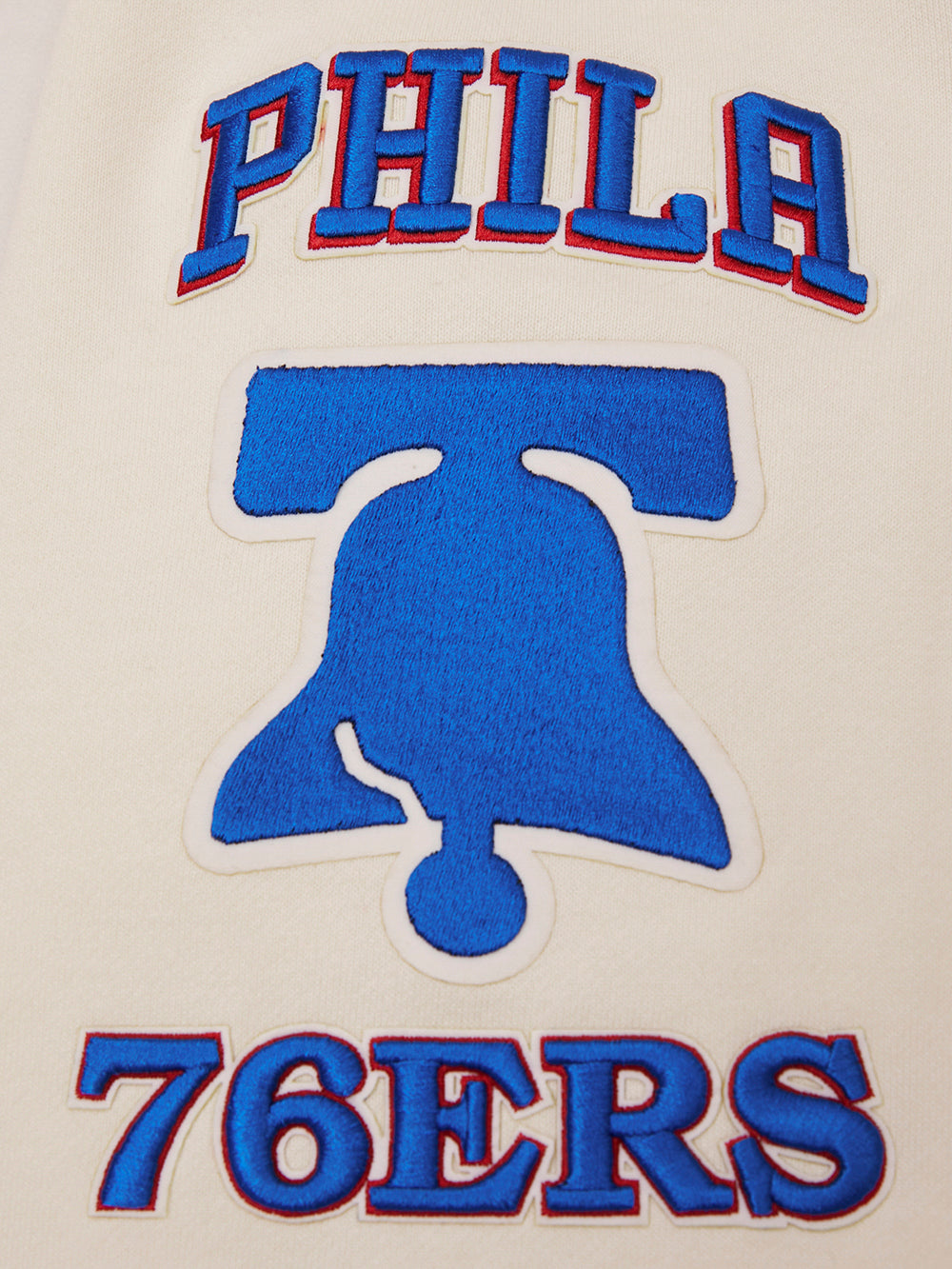 NBA PHILADELPHIA 76ERS RETRO CLASSIC CHANDAIL À CAPUCHON POUR HOMME (COQUILLE D'ŒUF/BLEU ROYAL)