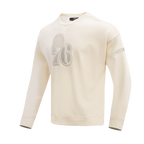NBA PHILADELPHIA 76ERS NEUTRAL DROP SHOULDER MEN'S CREWNECK (EGGSHELL)