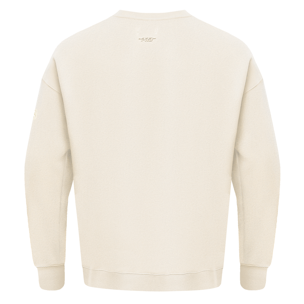 NBA PHILADELPHIA 76ERS NEUTRAL DROP SHOULDER MEN'S CREWNECK (EGGSHELL)