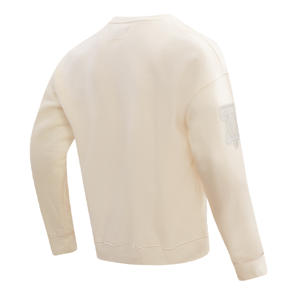 NBA PHILADELPHIA 76ERS NEUTRAL DROP SHOULDER MEN'S CREWNECK (EGGSHELL)