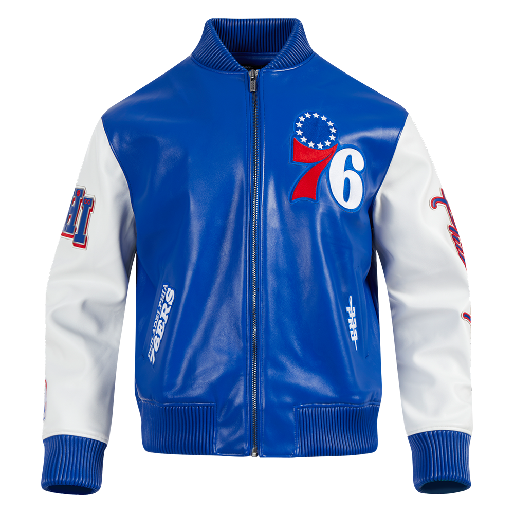 NBA PHILADELPHIA 76ERS CITY SIGNATURE BLOUSON POUR HOMME (BLEU ROYAL/BLANC)