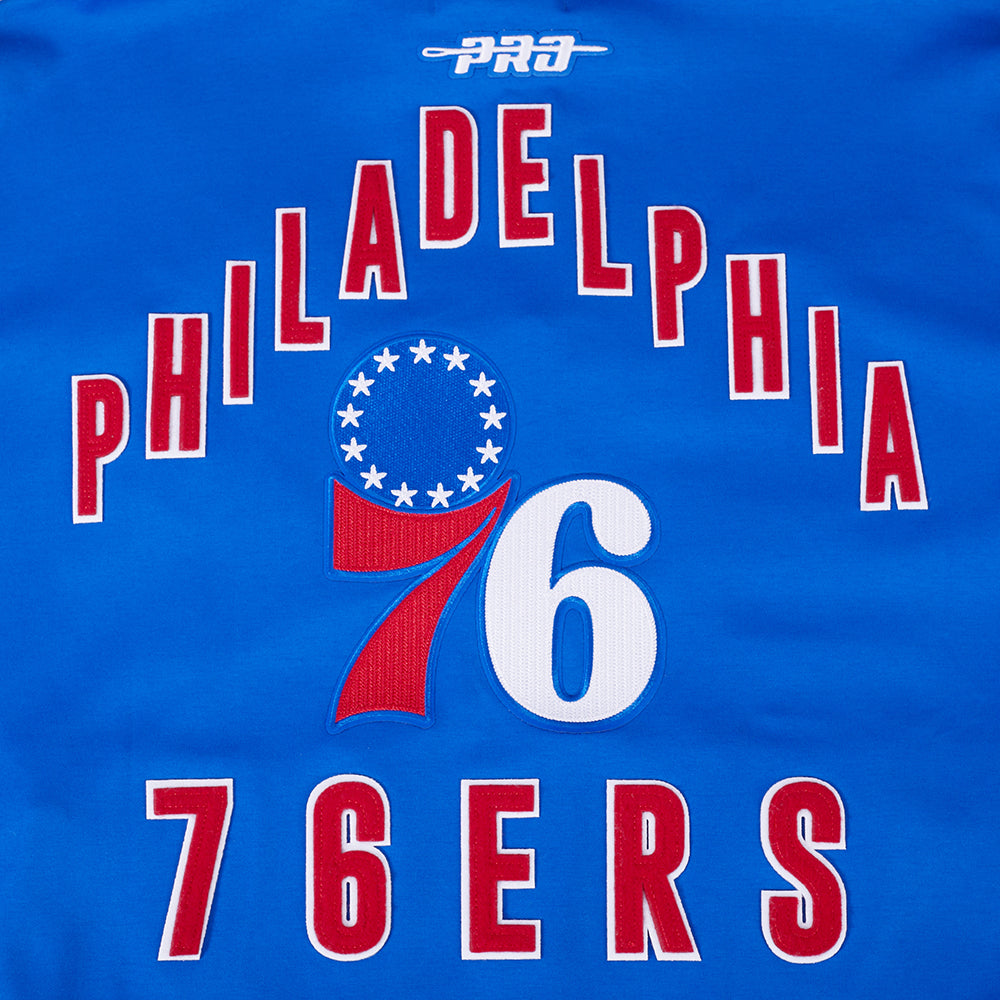 NBA PHILADELPHIA 76ERS ON TOP MEN'S COAT (ROYAL BLUE)
