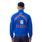 NBA PHILADELPHIA 76ERS ON TOP MEN'S COAT (ROYAL BLUE)