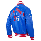 NBA PHILADELPHIA 76ERS ON TOP MEN'S COAT (ROYAL BLUE/RED)