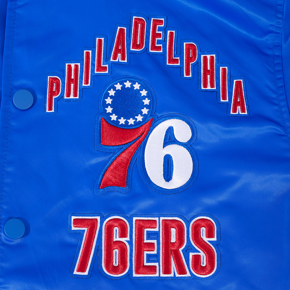 NBA PHILADELPHIA 76ERS ON TOP MEN'S COAT (ROYAL BLUE/RED)