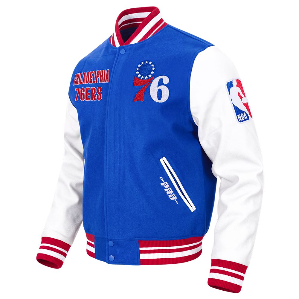 NBA PHILADELPHIA 76ERS ON TOP MEN'S COAT (ROYAL BLUE/RED)