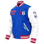 NBA PHILADELPHIA 76ERS ON TOP MEN'S COAT (ROYAL BLUE/RED)