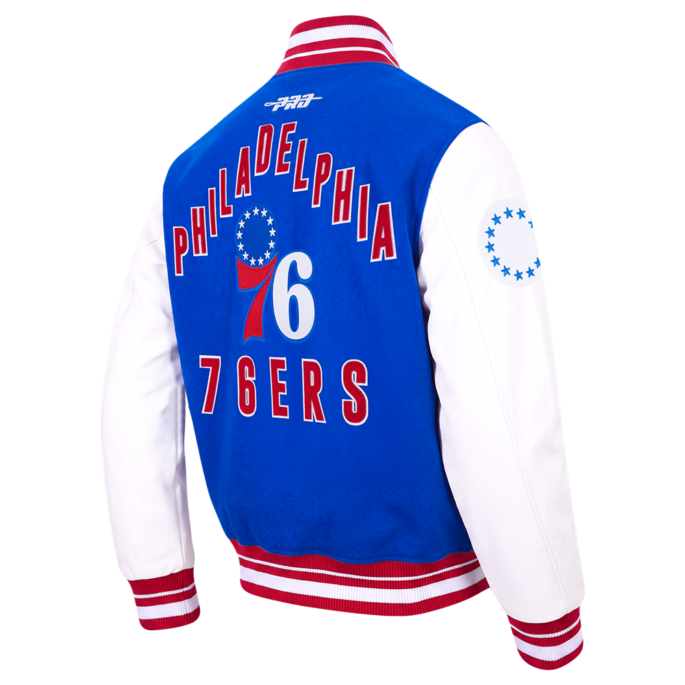 NBA PHILADELPHIA 76ERS ON TOP MEN'S COAT (ROYAL BLUE/RED)