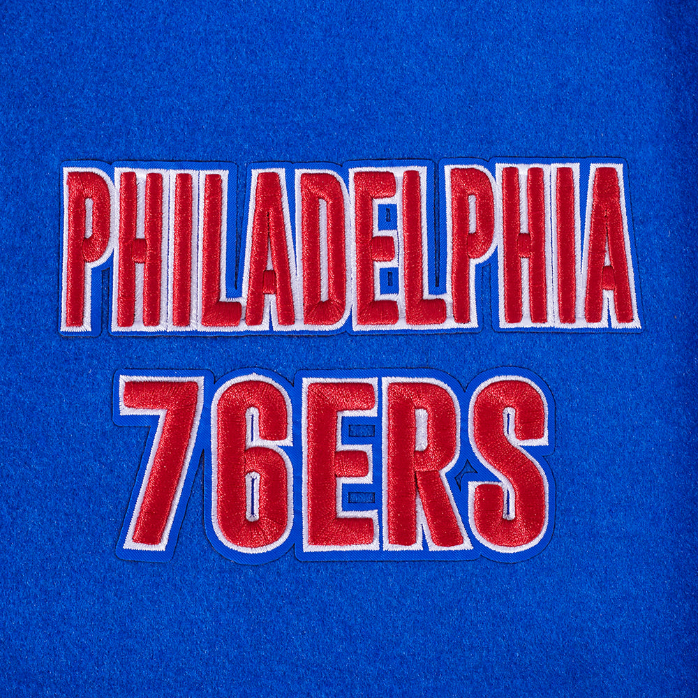 NBA PHILADELPHIA 76ERS ON TOP MEN'S COAT (ROYAL BLUE/RED)