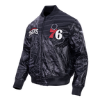 NBA PHILADELPHIA 76ERS PRO PREMIUM MEN'S COAT (BLACK)