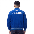 NBA PHILADELPHIA 76ERS CLASSIC CORDUROY MANTEAU POUR HOMME (BLEU ROYAL)