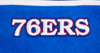 NBA PHILADELPHIA 76ERS RETRO CLASSIC MEN'S RIB WOOL VARSITY JACKET (ROYAL/RED)