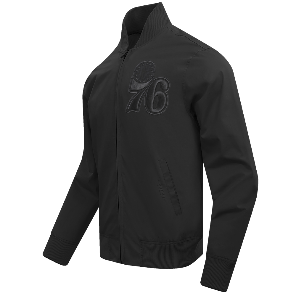 NBA PHILADELPHIA 76ERS NEUTRAL MEN'S TWILL JACKET (BLACK)