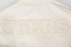NBA PHILADELPHIA 76ERS NEUTRAL MEN'S TWILL JACKET (EGGSHELL)