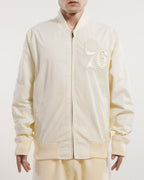 NBA PHILADELPHIA 76ERS NEUTRAL MEN'S TWILL JACKET (EGGSHELL)