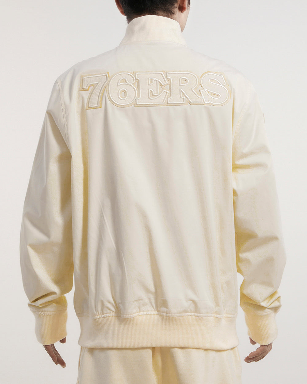 NBA PHILADELPHIA 76ERS NEUTRAL MEN'S TWILL JACKET (EGGSHELL)