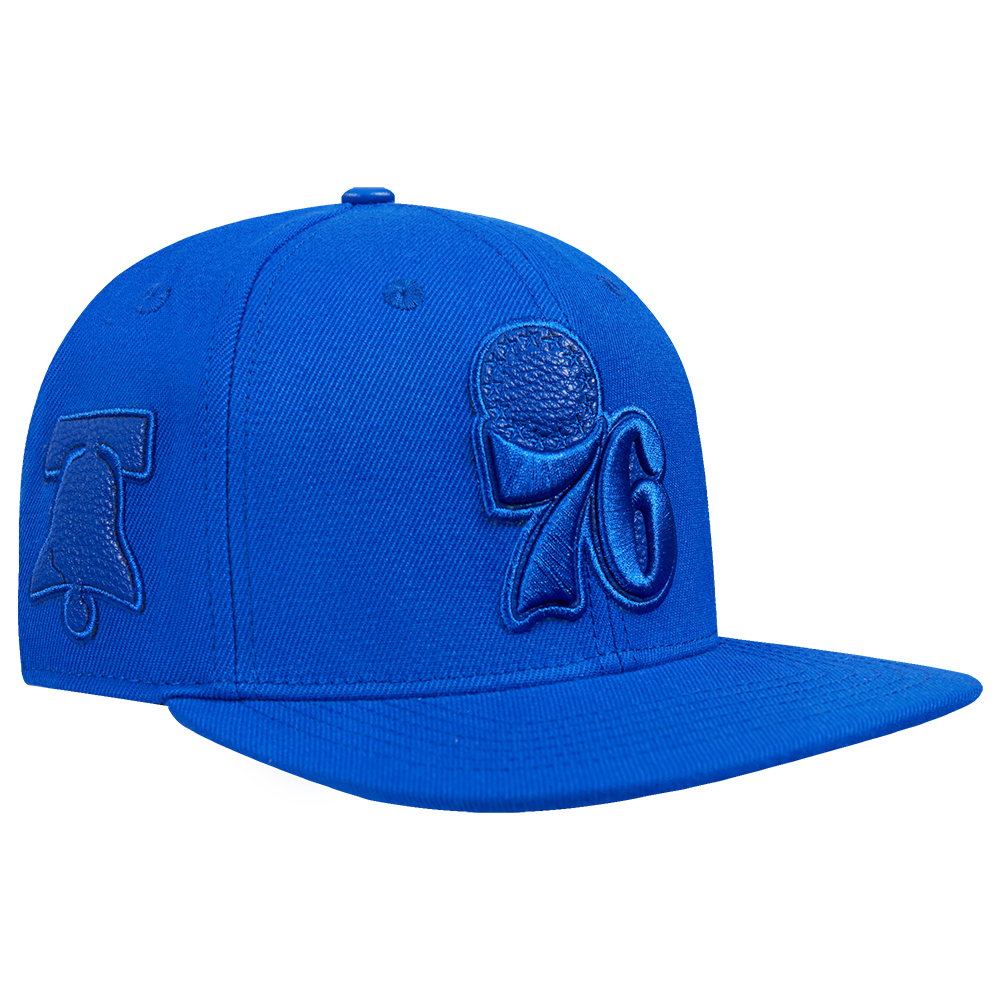 NBA PHILADELPHIA 76ers TRIPLE TONAL WOOL SNAPBACK HAT (ROYAL BLUE)
