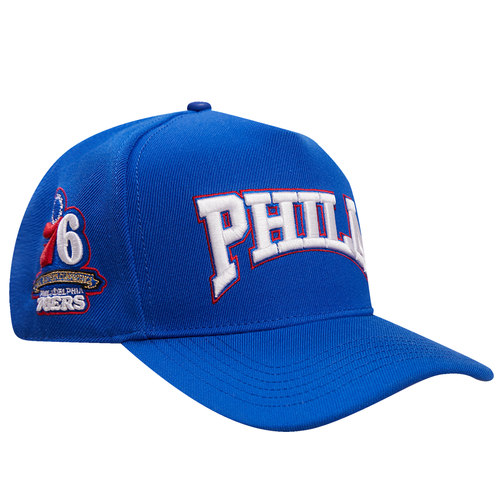 NBA PHILADELPHIA 76ERS CREST EMBLEM UNISEX DAD HAT (ROYAL BLUE)